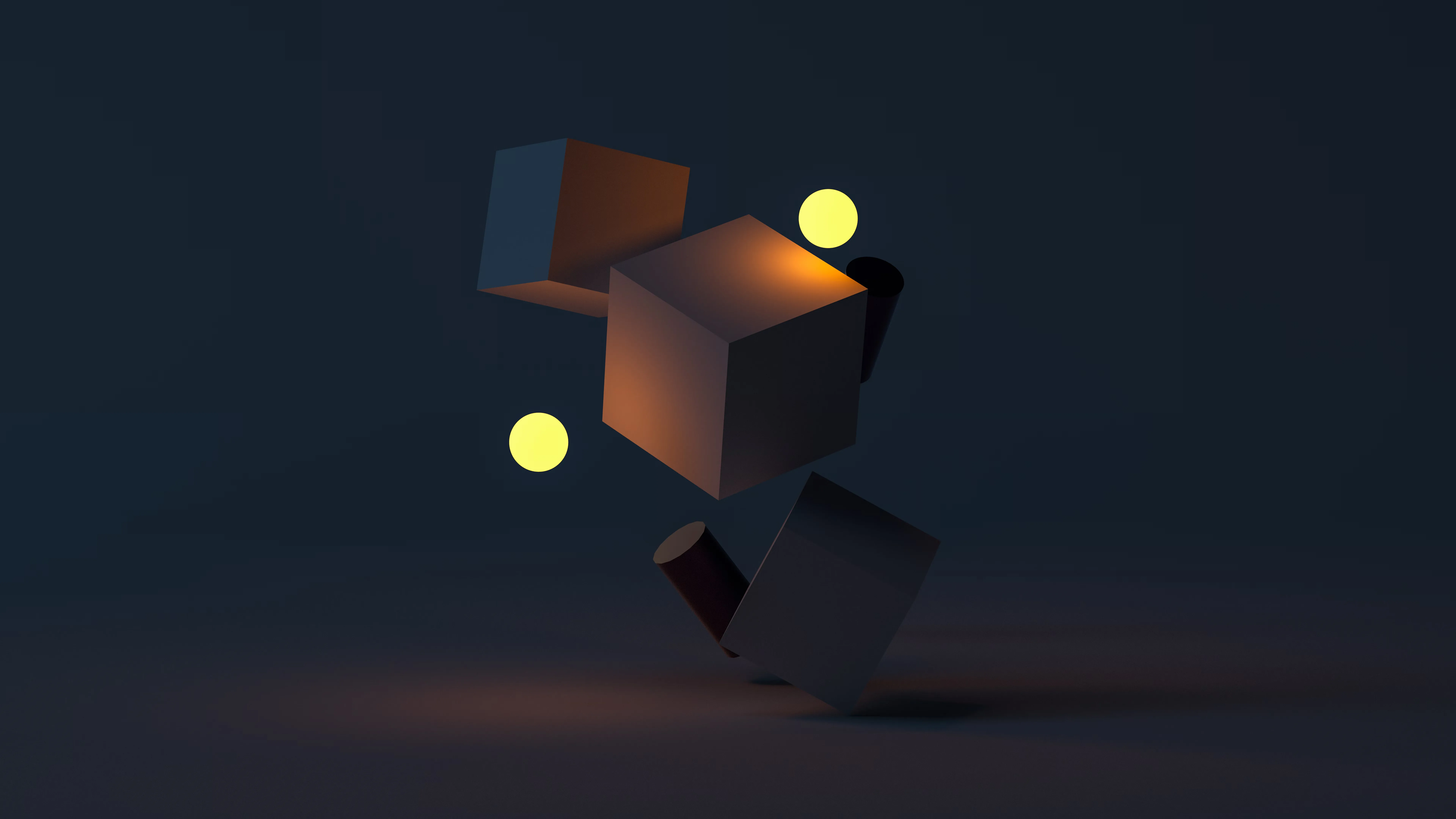 Render of a 3D object with cubes
