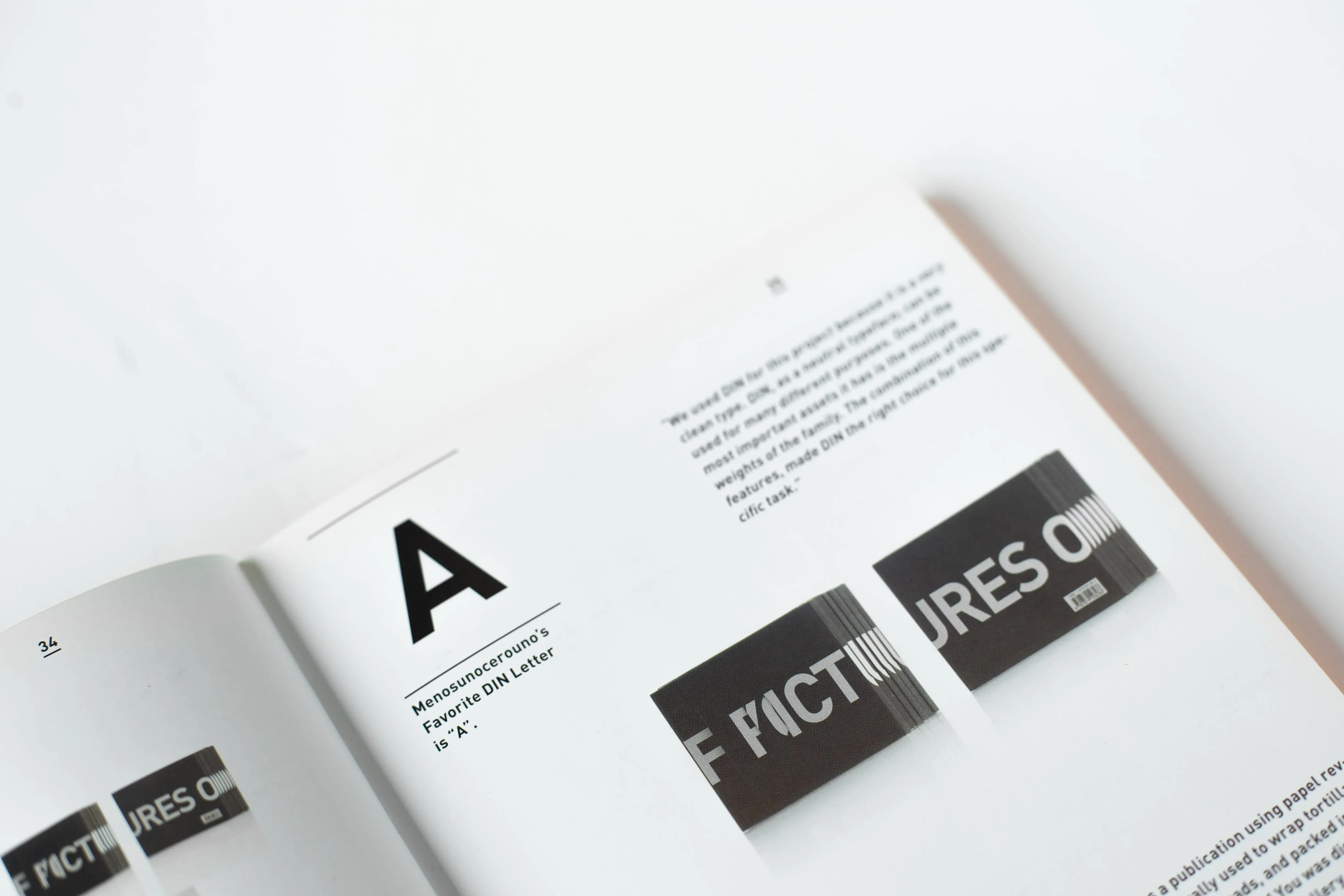Book with typography examples